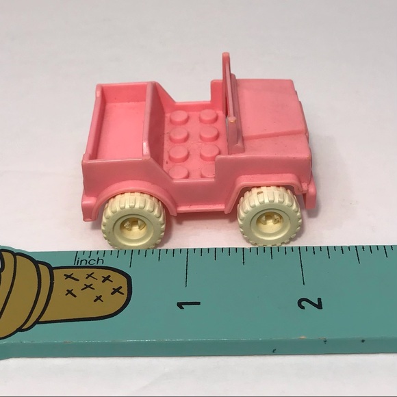Vintage 1995 Mega Bloks Fantasy Shopping Avenue Playset Pink Replacement Jeep - Picture 7 of 8